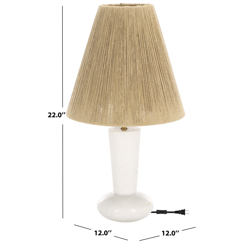 Andez 22" White Marble Table Lamp