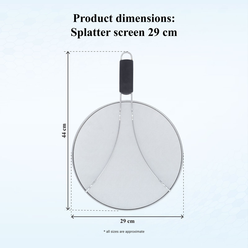 Buckingham Premium Frying Pan Splatter Screen Guard Stainless Steel Cooling Rack 29 cm
