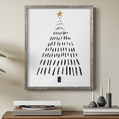 Christmas Tree Framed Print - Solid Wood