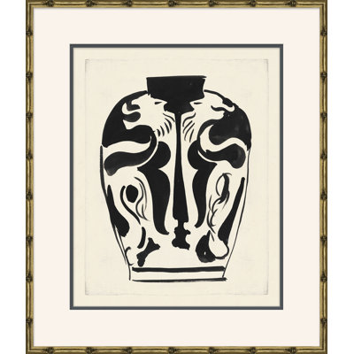 Art Deco Vases '- Peinture encadrée sur papier