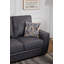 Causeuse en tissu 58,3 po avec deux coussins et tissu gris 58,5 po Modern Tech-358209317