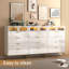 Commode 6 tiroirs avec commode lumineuse Iyaz-1668068763