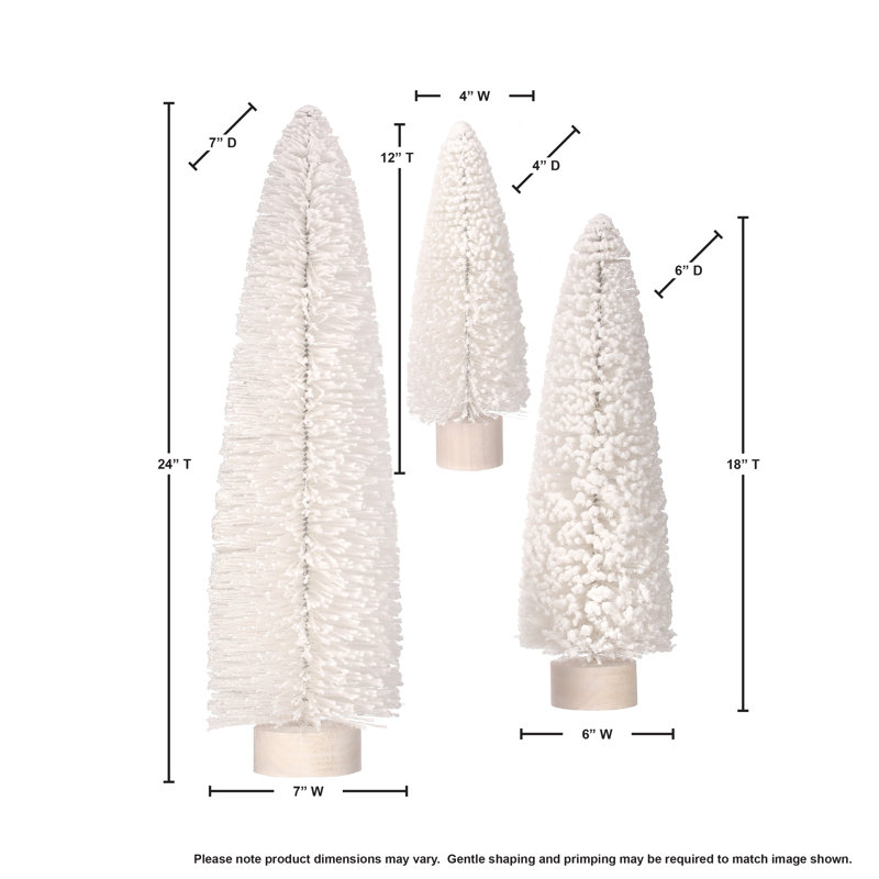 Ensemble de 3 poils 12/18/24 po