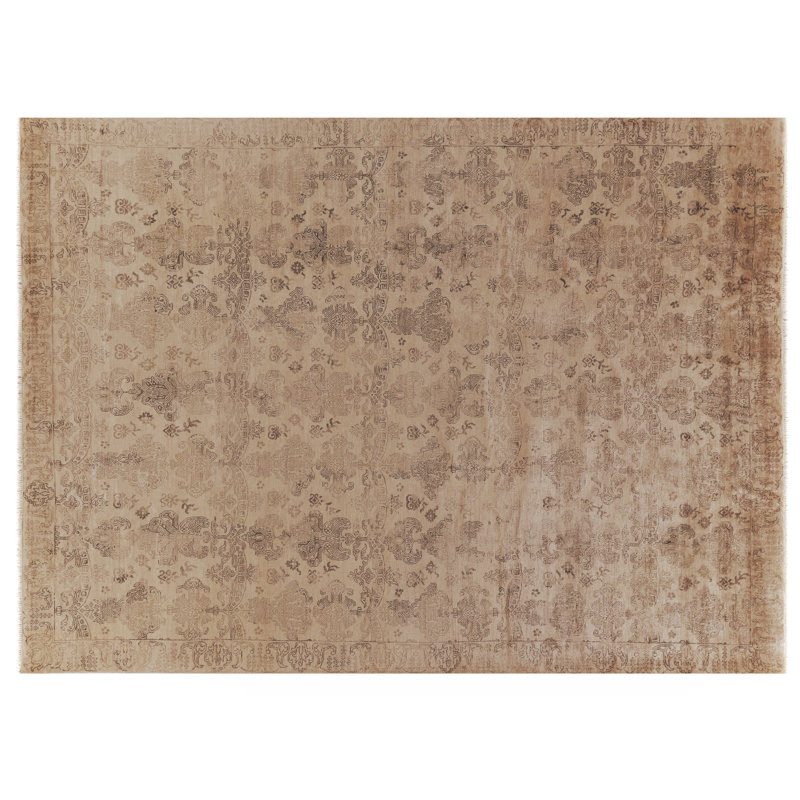 Lisbon Oriental Area Rug in Ivory, Rectangle 9' x 12'