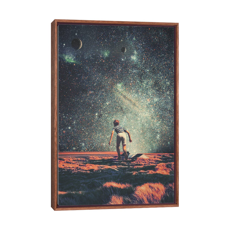 « Nostalgia » par Frank Moth-impression, Pas de tapis, H 26 po x l 18 po x 1,5 po, Toile avec cadre en bois brun classique