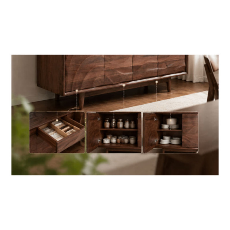 Home Retro Solid Wood Sideboard