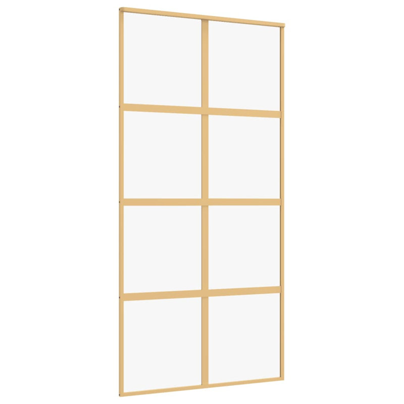 Alishlyn Metal Sliding Door, Gold, 205cm H x 102.5cm W x 5cm D