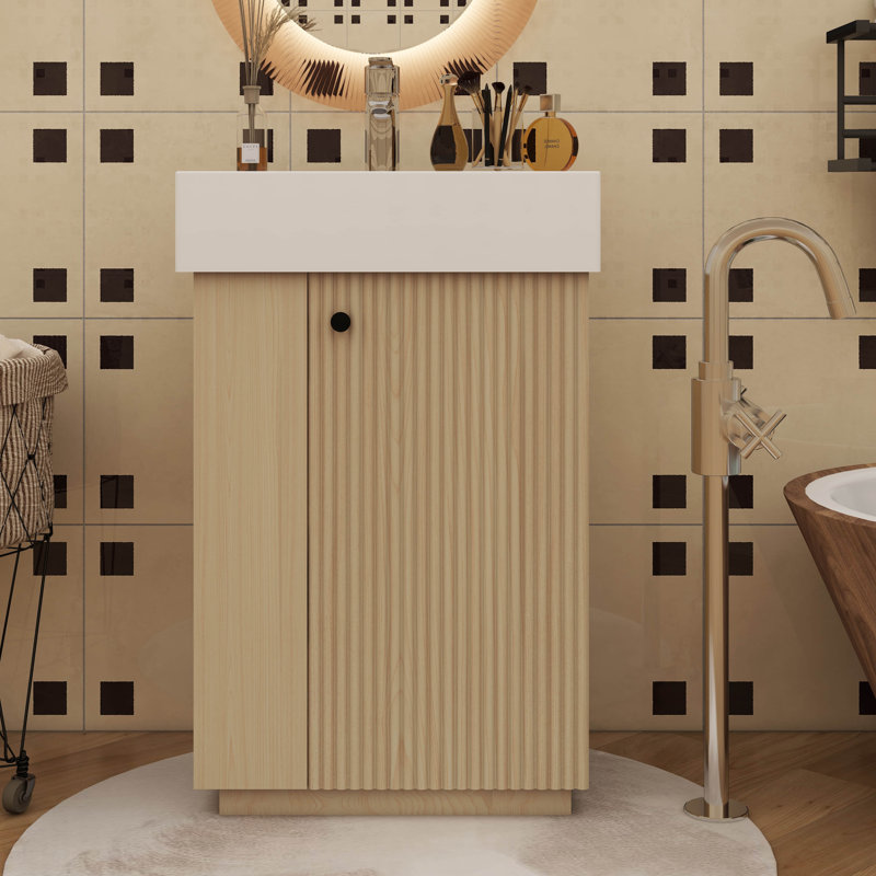 Meuble-lavabo élégant 21,6 po avec lavabo en céramique