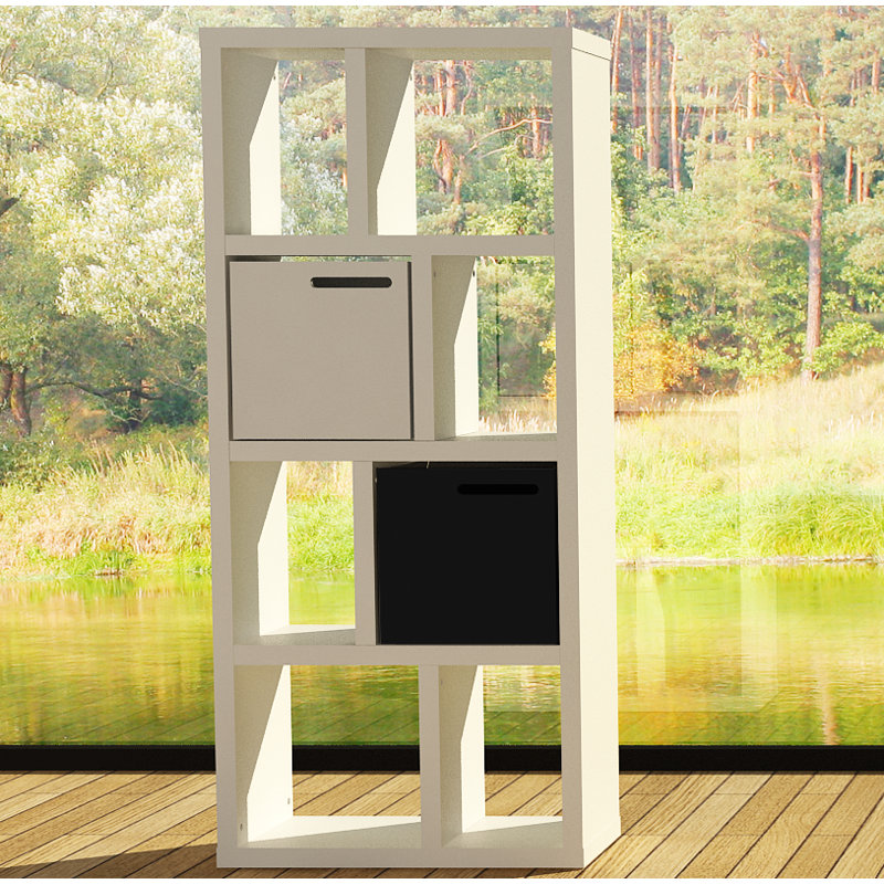 Sighfrith 159 cm H x 70 cm W Room Divider Bookcase, Pure White