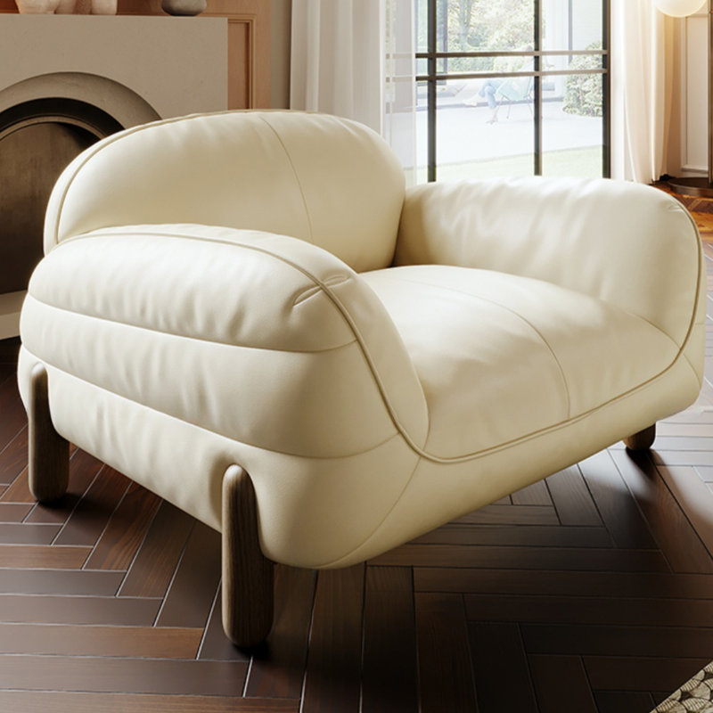 Cream Color Straight-layout Retro Sofa