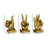 Silver Polystone Hands Decorative Sculpture, Set of 3 7", 7", 6"H-1281237373