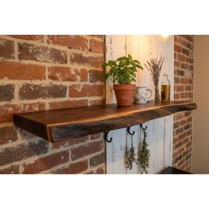 Tablettes murales flottantes personnalisées en bois flottant sur mesure, H 2 po x l 72 po x P 9 po
