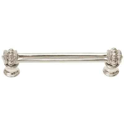 Caché double pull with flared foot with 2 rivoli Swarovski Clear Crystals