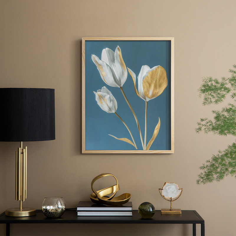 «FLORAL Series CL III», reproduction encadrée - bois massif, H 11 po x l 9 po
