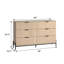 Commode 6 tiroirs Mid-Century avec façades en roseaux-131406025