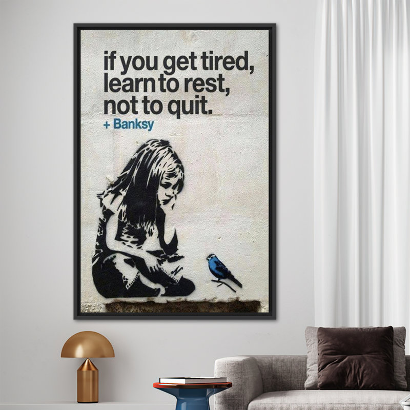 Motivation Printed, Banksy Poster, Inspirational Quote Printed, Street Poster, Graffiti Art Canvas, Painting Canvas Art,