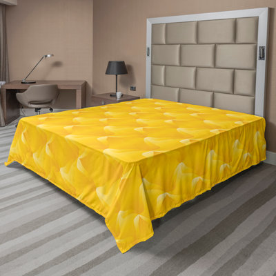 Ambesonne Nature Top Flat Sheet Glisten Fish Sunlight