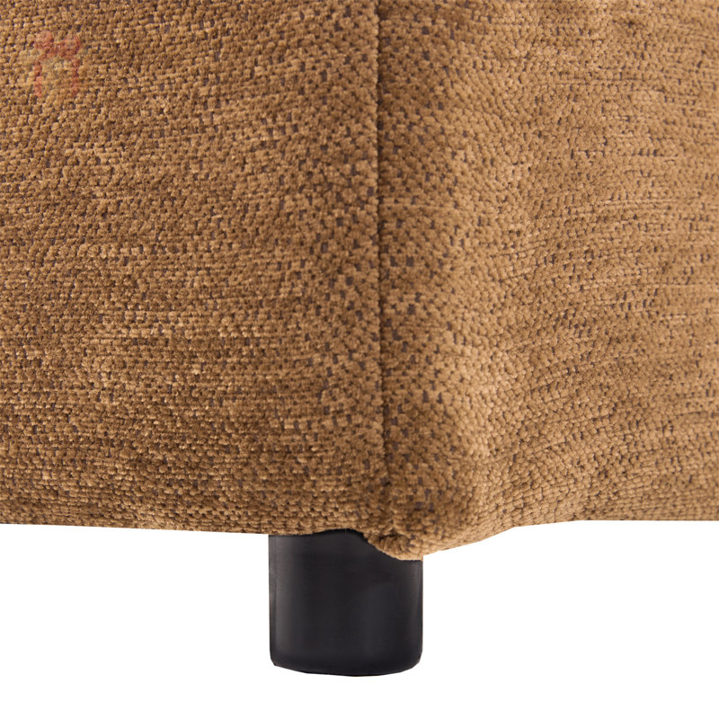 Canapé modulaire en chenille, Chenille brun