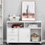 Armoire mobile pour bureau à domicile - Organisateur mobile blanc avec 2 casiers verrouillables, un tiroir et 3 tablettes pour ranger les fournitures