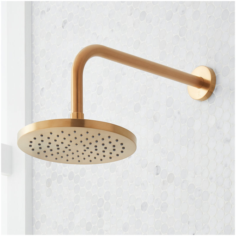 Vassor Pressure Balance Shower System - Matte Black, Brushed Gold