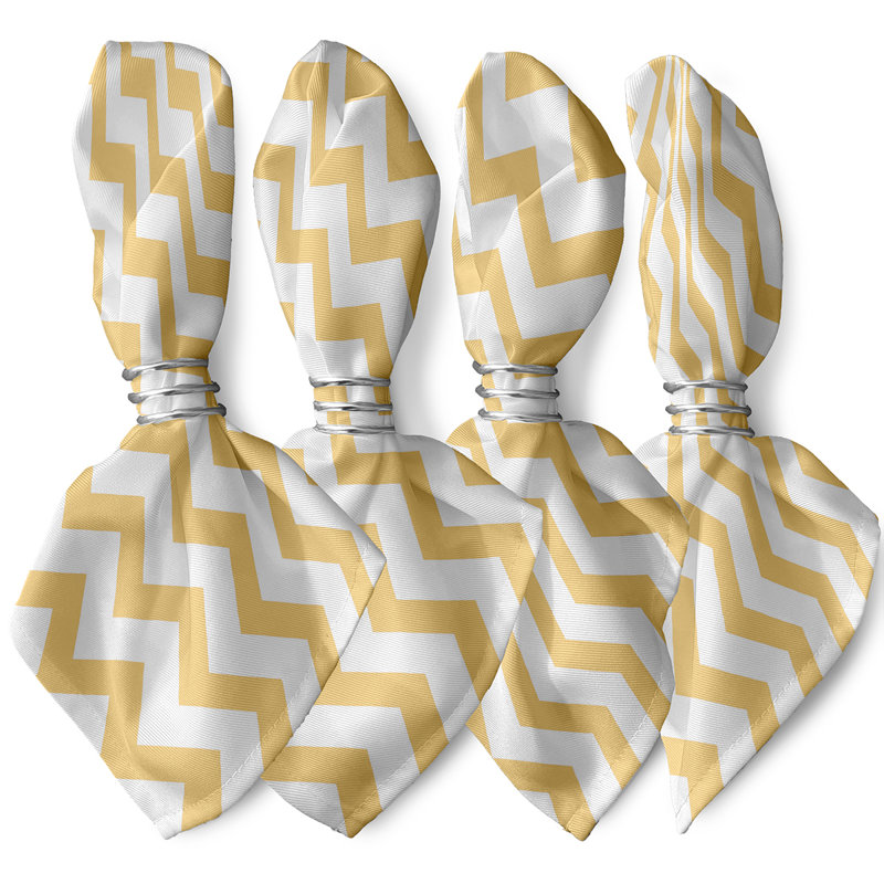 Serviette Aamna, L 18 po x L 18 po, Jaune