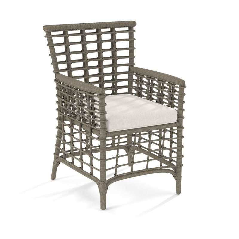 Bridgehampton Arm Chair, Stone Hearth, White Sugar Performance