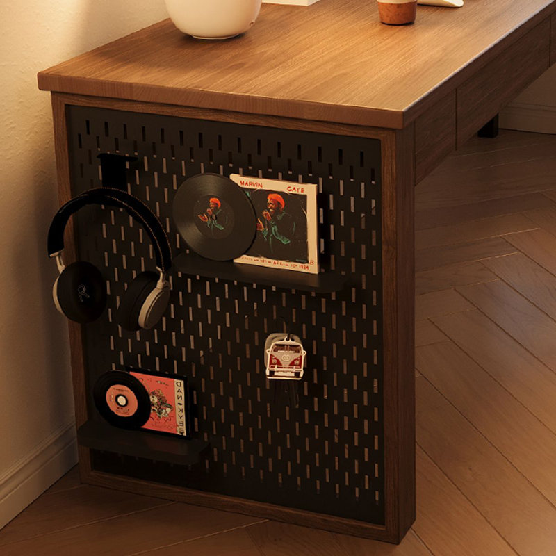 Bureau d'écriture en L en bois massif avec 3 tiroirs, H 29,53 po x l 62,99 po x P 47,24 po, Retour à droite