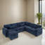 Canapé-lit d'angle rembourré 97,32 po avec repose-pieds pour salon-499614353