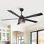 Ventilateur de plafond intelligent de 60 po avec trousse d'éclairage et télécommande VacZon, pales en bois à double face, moteur à courant continu réversible à 6 vitesses, minuterie, tiges verticales de 6 po / 10 po, fonctionne avec une application IOS ou Android -80169715