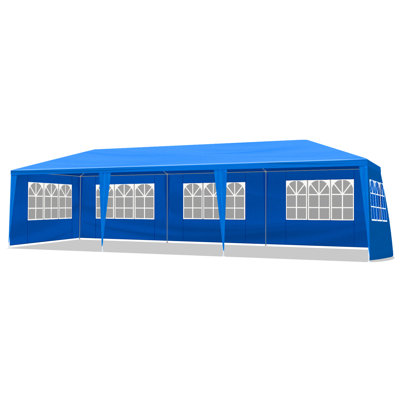 Outdoor Party Tent With Removable Sidewalls, Waterproof Patio Gazebo Canopy With Windows For Wedding Birthday Backyard Events