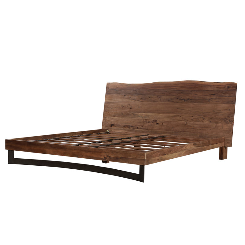 Gelen Solid Wood Low Profile Platform Bed, King
