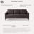 Turner 68.9" Square Arm Faux Suede Sofa-125402844-125402842