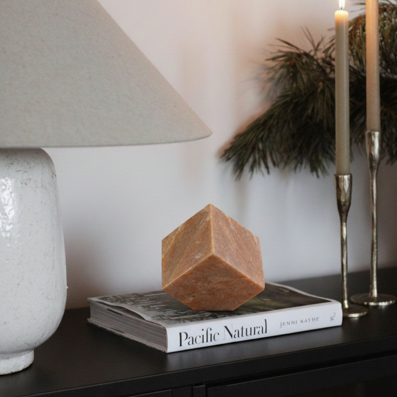 Block Marble Abstract Figurines & Sculptures, Pink