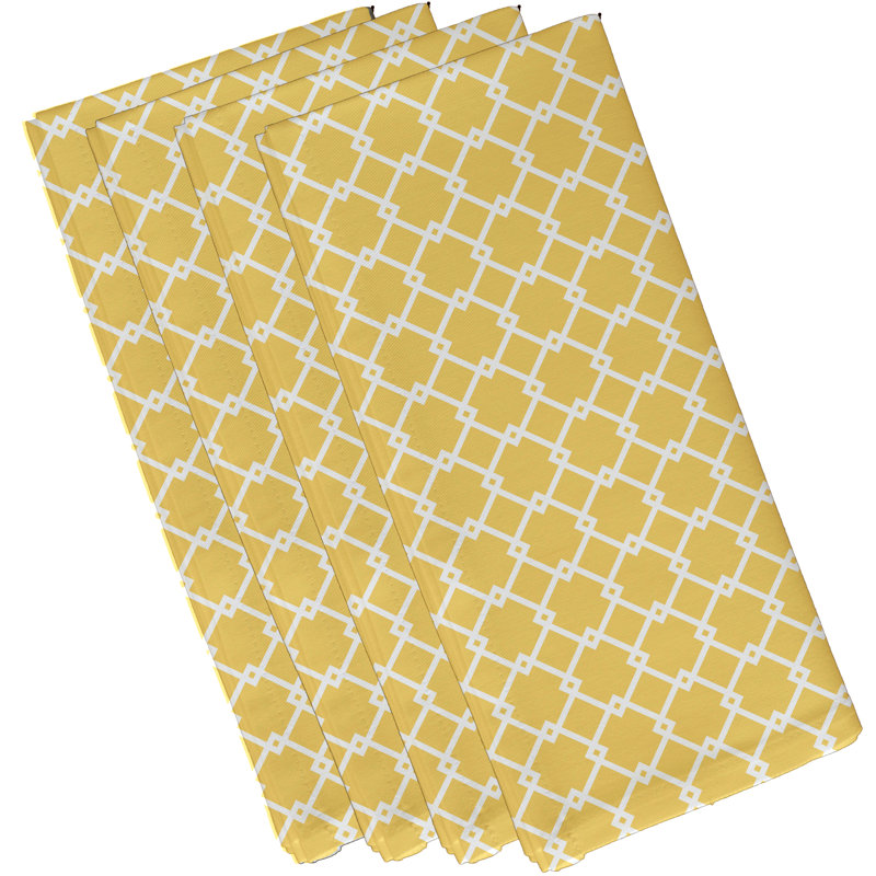 Serviette Link Lock (ensemble de 4), L 18 po x L 18 po, Jaune