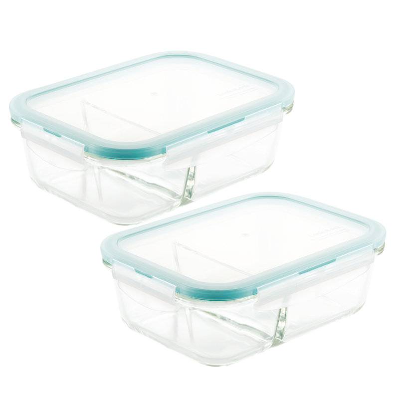 Purely Better™ Glass Food Storage - Set of 2 Containers and 2 Lids