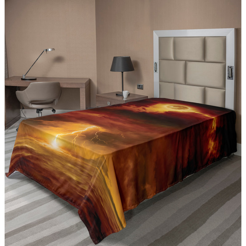 Drap-housse Ambesonne, Drap plat pour lit simple