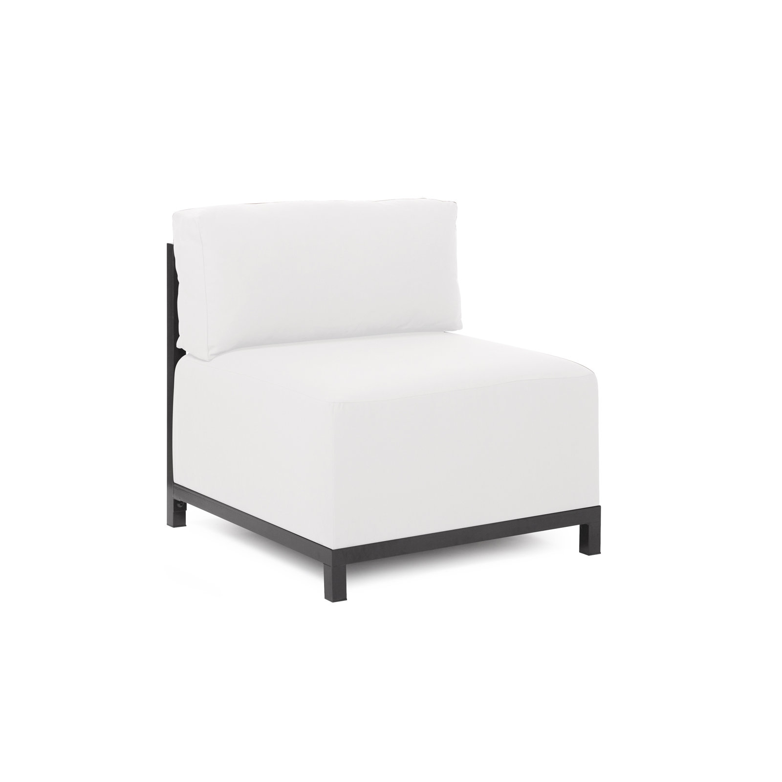 Olen Box Cushion Chair Slipcover, Seascape Natural Sunbrella