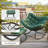 Oversized Egg Rocking Chair and Ottoman Set (Green)-2070690658