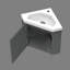 Nyvea 395 mm Wall Mounted Cloakroom Vanity with Drop In Resin Basin-1527764722