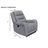 Gray Transitional Manual Recliner with Scroll Arms for Living Room