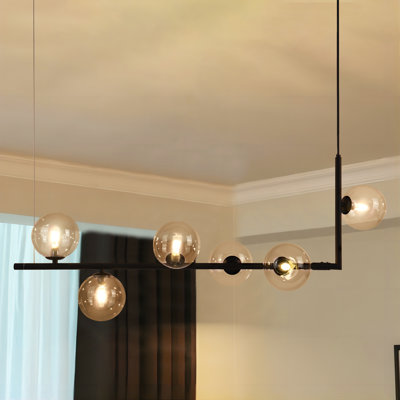 Luminaire suspendu pour îlot de cuisine 6 lumières Harton