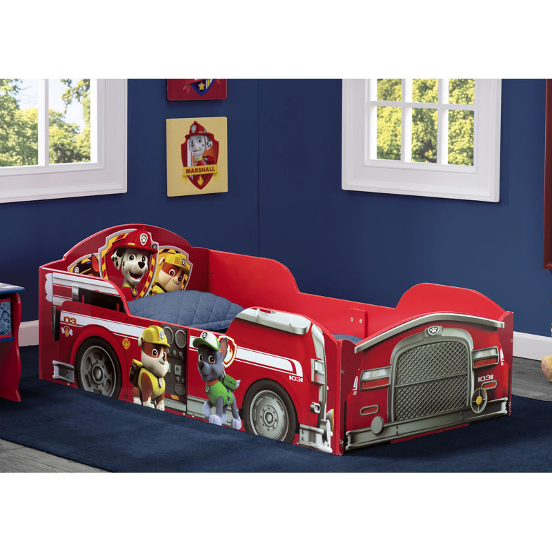 Paw Patrol Adventure Toddler Wooden Bed Frame with Guardrails