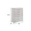 Commode 5 tiroirs en bois de style moderne Blanca