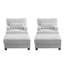 Chaise longue moderne avec repose-pieds mobile et coussin (ensemble de 2)-115747911