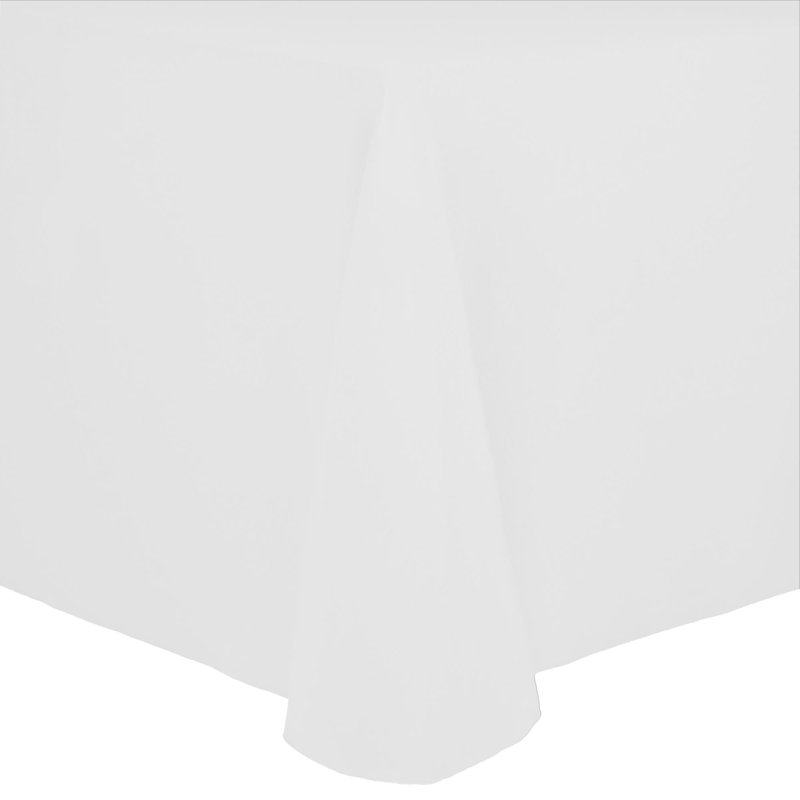 Solid Color Round Tablecloth, 108" x 132", Gray, 2