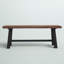 Banc en bois massif avec pieds de chevalet 48 "Adam
