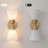 2-Light Cone Glass Wall Sconce-885864259