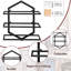 Mukai Wall Mounted Wine Bottle Rack Black