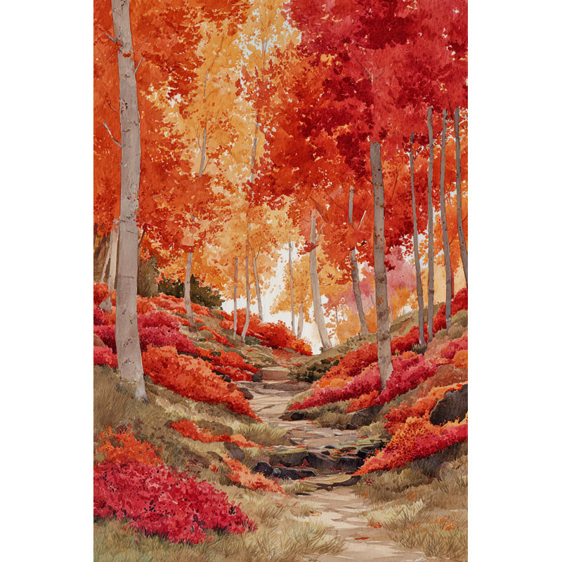 Art mural sur toile Scarlet Grove, H 24 po x l 16 po