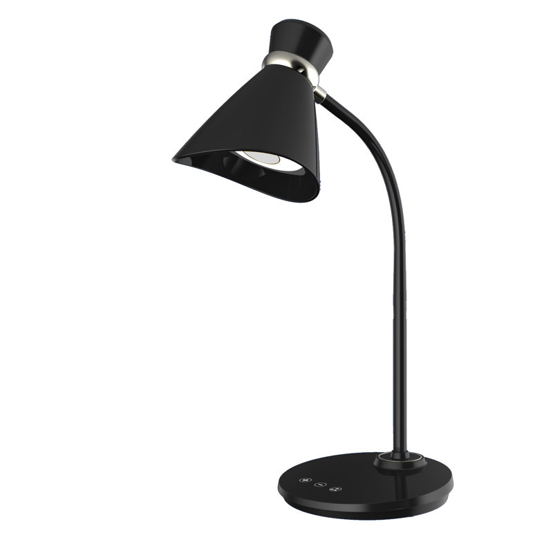 Lampe de bureau 16 po Crain, Noir, Noir